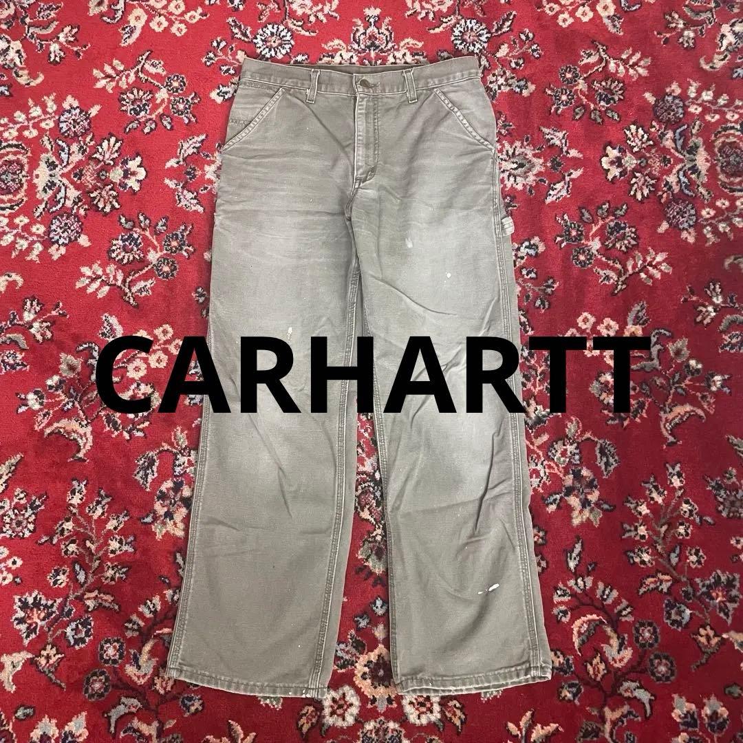 90s carhartt フェード ペンキ 鬼ヒゲ ダックペインターパンツ - メルカリ