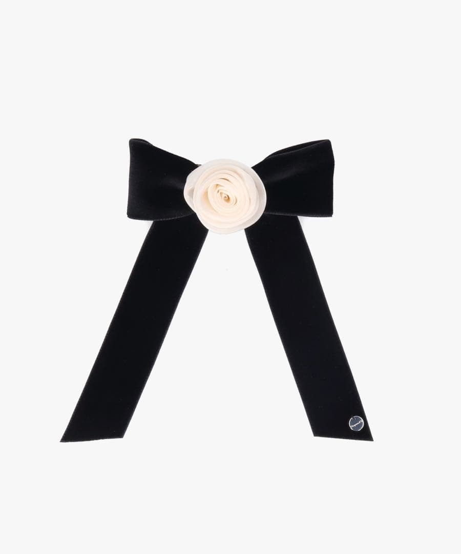 ヘアアクセサリー Chapeau d' O Rose Ribbon Barrette Chapeau d' O Rose Ribbon Barrette | FREE(99) BLACK (01) | Chapeau