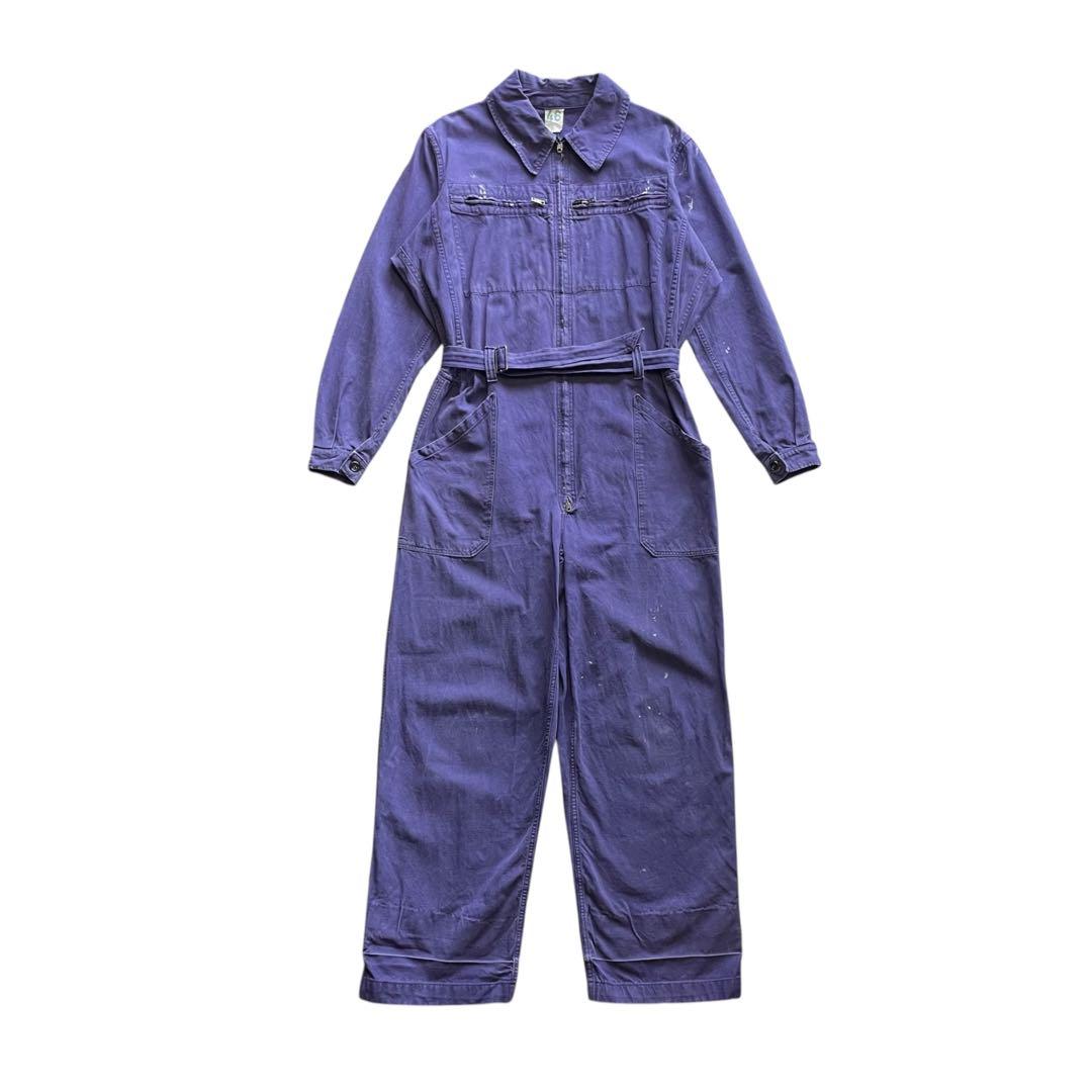 ~60s ヴィンテージ フランス軍 オールインワン つなぎ ミリタリー 古着 貴重 50s フランス軍 実物 French Army M-52 オールインワン つなぎ