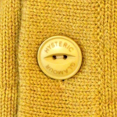 ヒステリックグラマー ラビットヘッドワッペン レタードカーディガン L