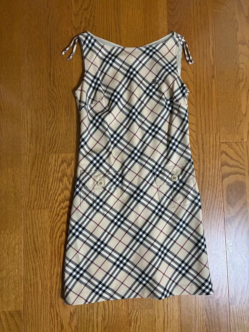 Burberry チェック柄 ノースリーブワンピース 36 - メルカリ