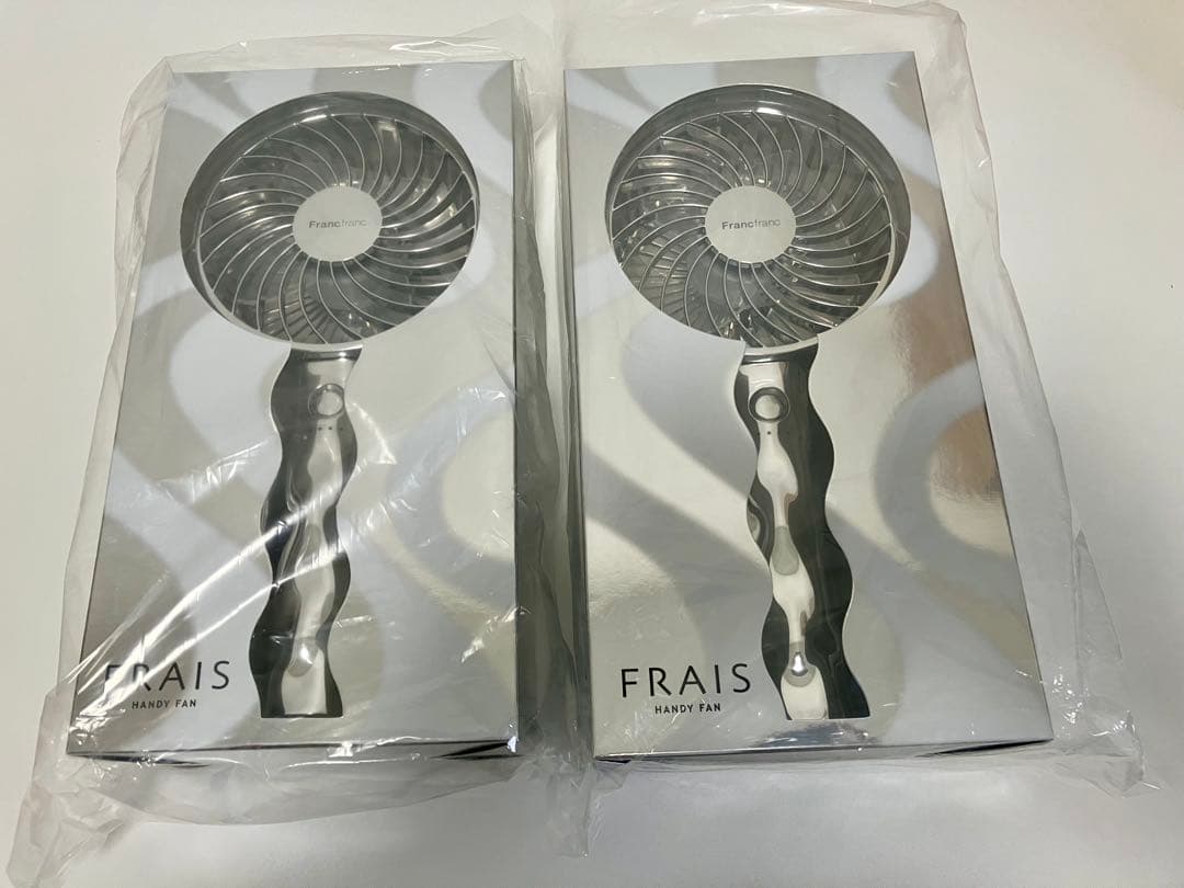 【2個セット】フランフラン フレ ハンディファン ウェーブ シルバー 2025年 2025年モデル】フレ ハンディファン ウェーブ シルバー | Francfranc