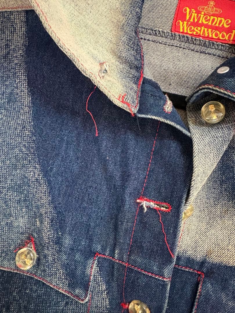 デニム クロップドジャケット vivienne ヴィンテージの通販はau PAY