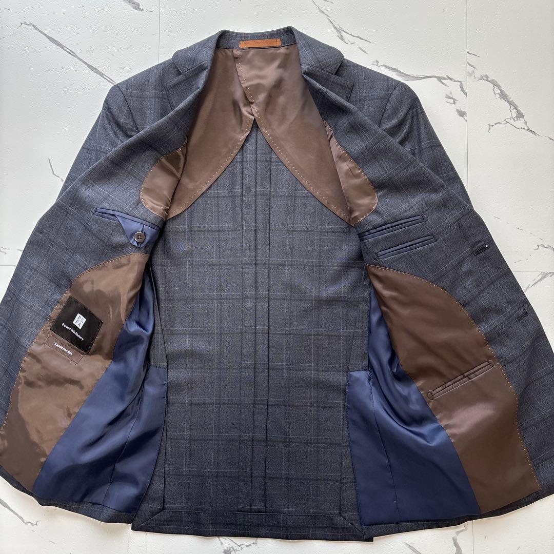 未使用級★現行★P.S.FA スーツ スリーピース ネイビー グレー Y5位