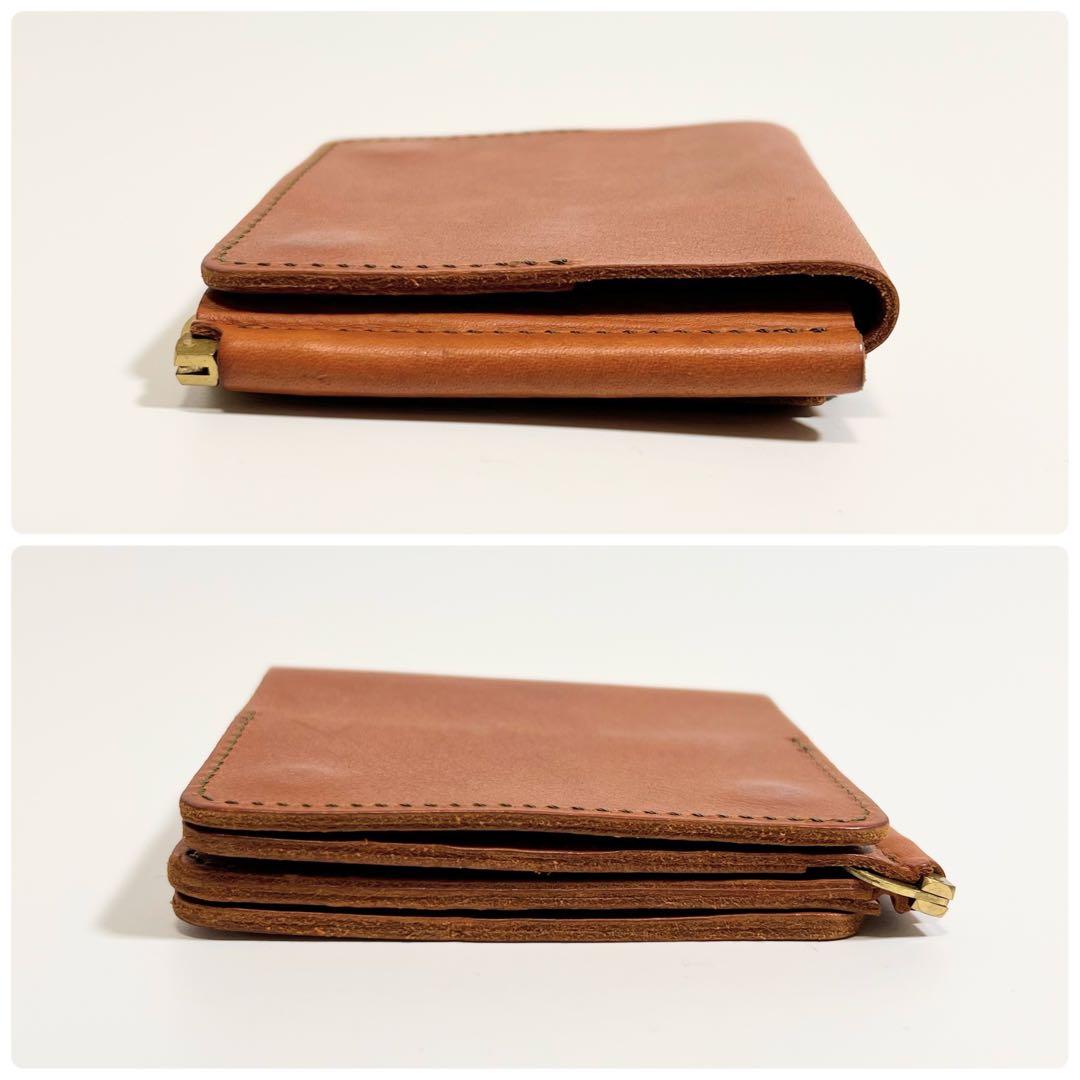 《希少》SLOW マネークリップ コンパクトウォレット 型押しロゴ