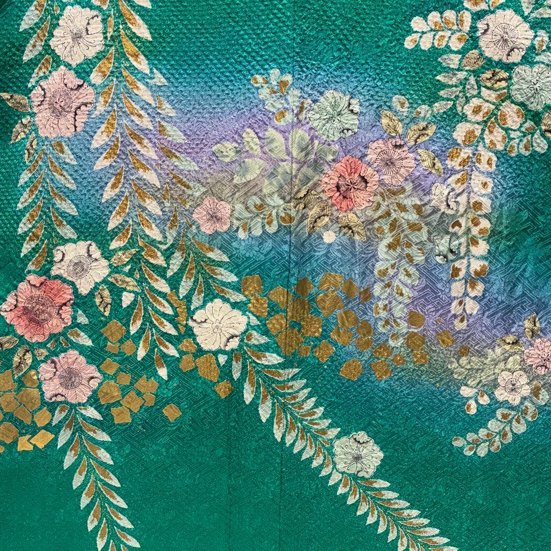 D166 振袖 藤娘きぬたや やまと誂製 総絞り 辻ヶ花 正絹 着物 袷 極美