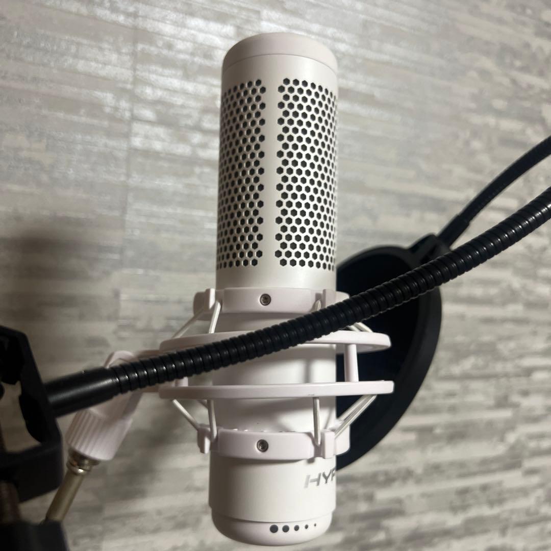 HyperX コンデンサーマイク ホワイト ポップフィルター付き - メルカリ