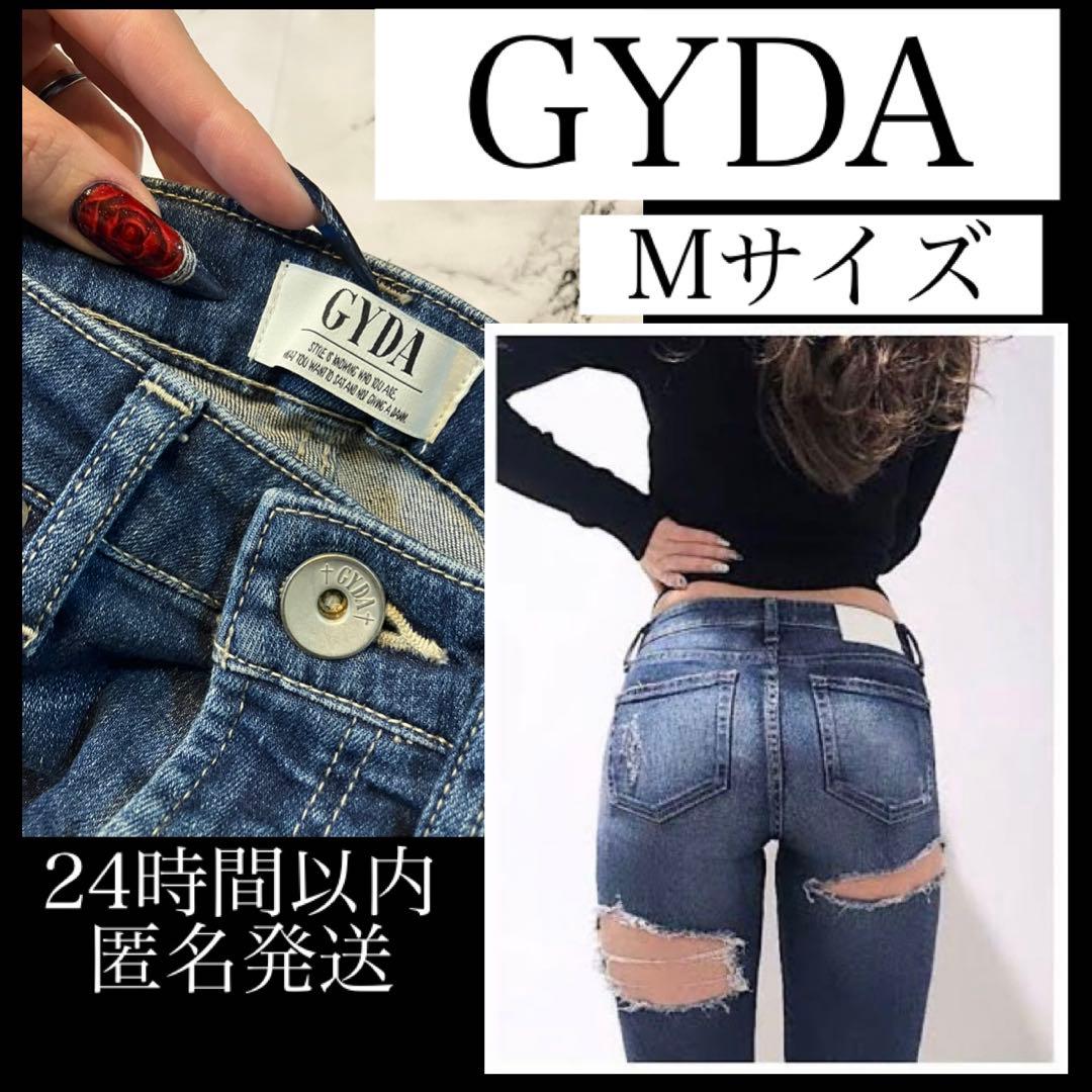 GYDA BOTH RIPPED スキニー デニム パンツ 太ももダメージ M - メルカリ
