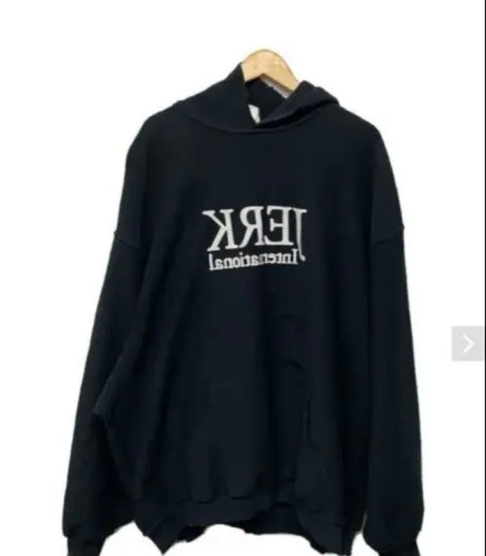 VETEMENTS パーカーXS VETEMENTS (ヴェトモン) フラッグロゴ プル