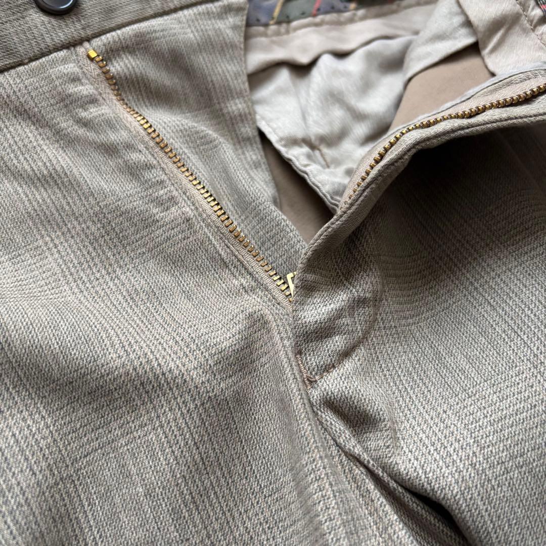 新品未使用/3.5/BERWICH/フェードベージュグレンチェックパンツ