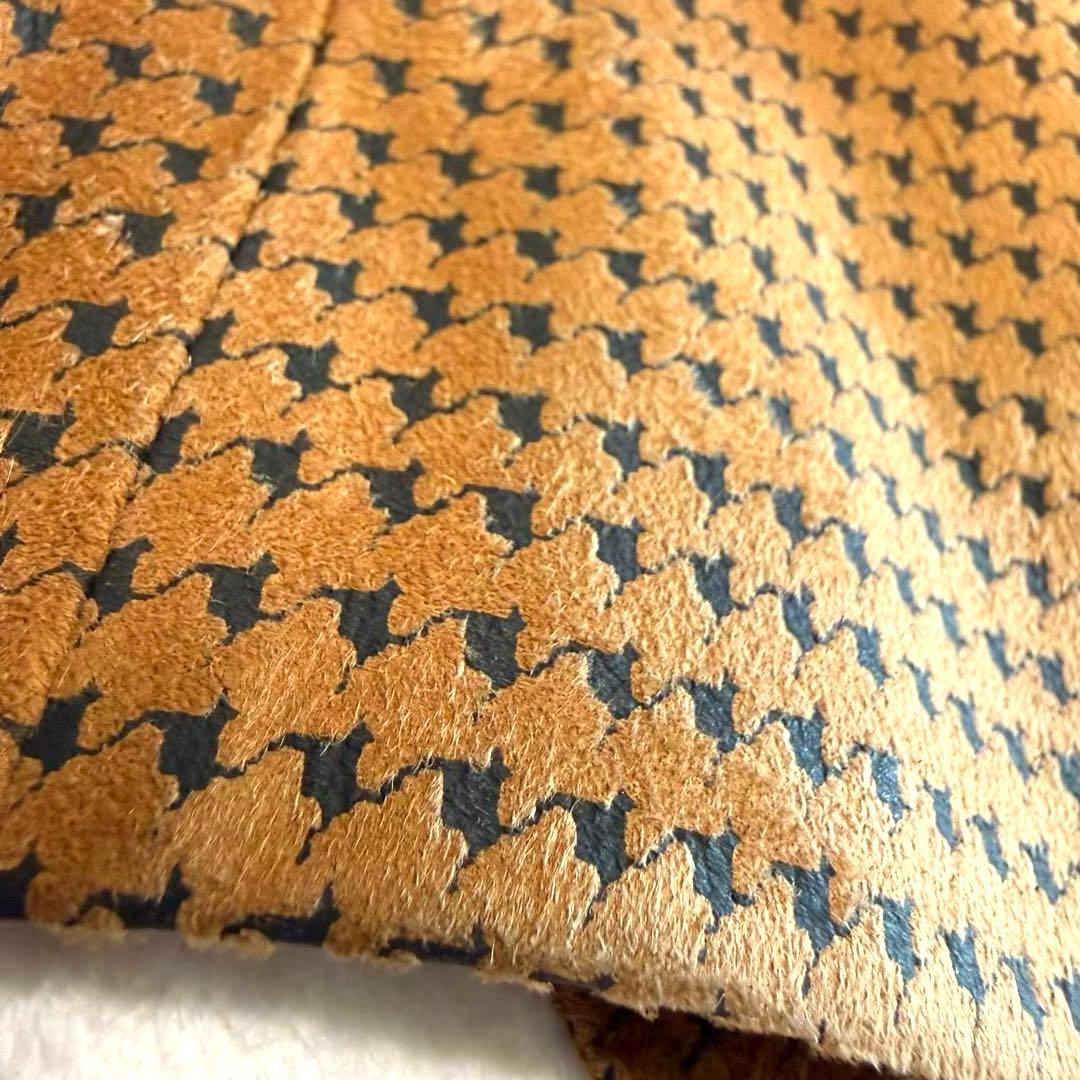 アクアスキュータム 羊革 ラムレザー ヌバック 千鳥格子 ジャケット 激