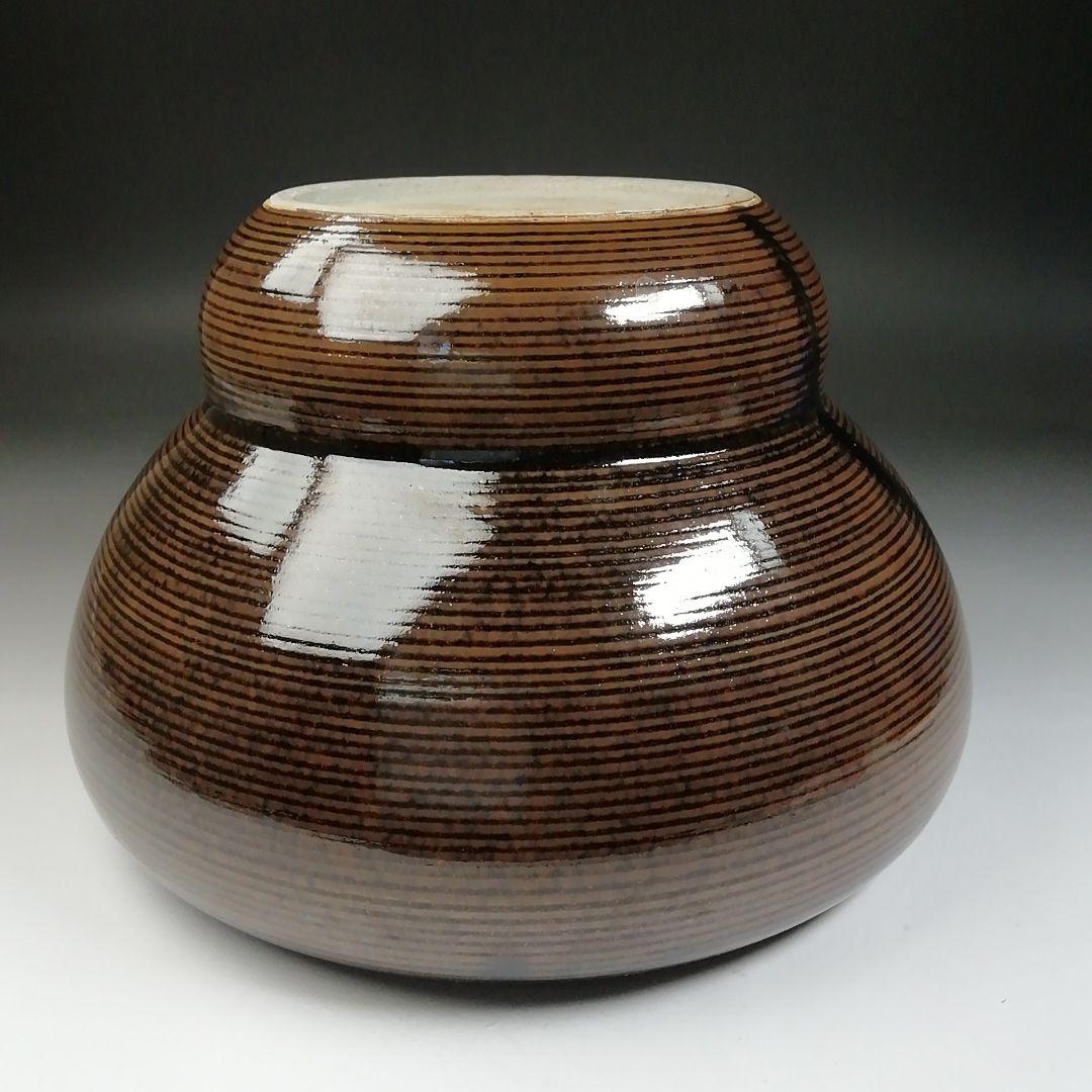 T680 水指 『膳所焼』『箪瓢水指』『淡海ぜぜ 陽炎園 造』 共