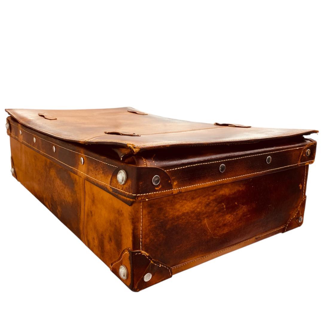 特大 レザー 本革トランクケース トランクバッグ ビンテージ 75cm×45cm