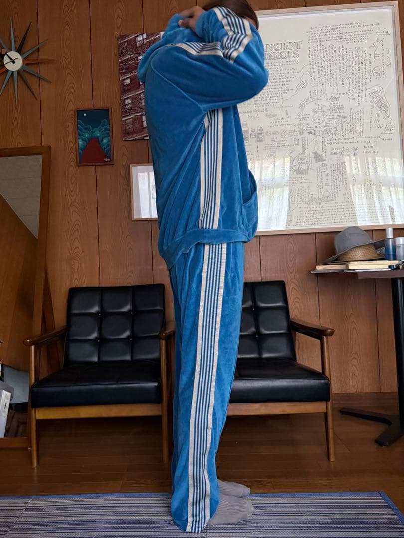 激レア正規品 needles ベロア セットアップ ブルー - メルカリ