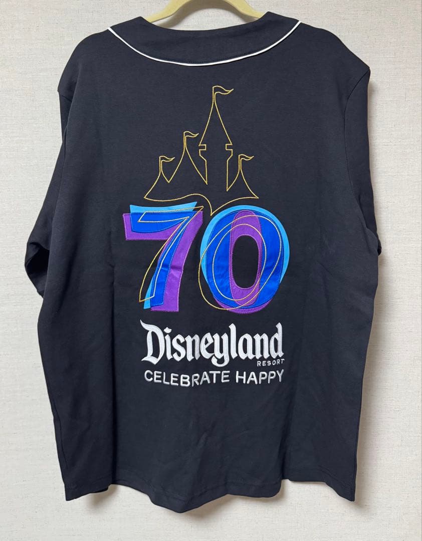 カリフォルニア ディズニーランド 70周年 ベースボールシャツ US L