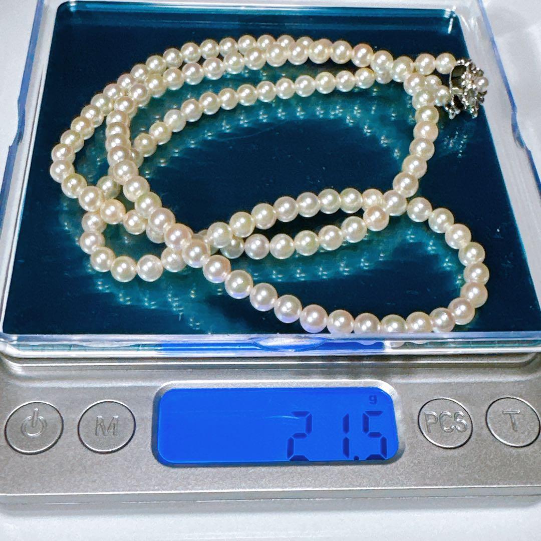 60cm 照り良 本真珠 あこや真珠 パール ネックレス セミロング 干渉色