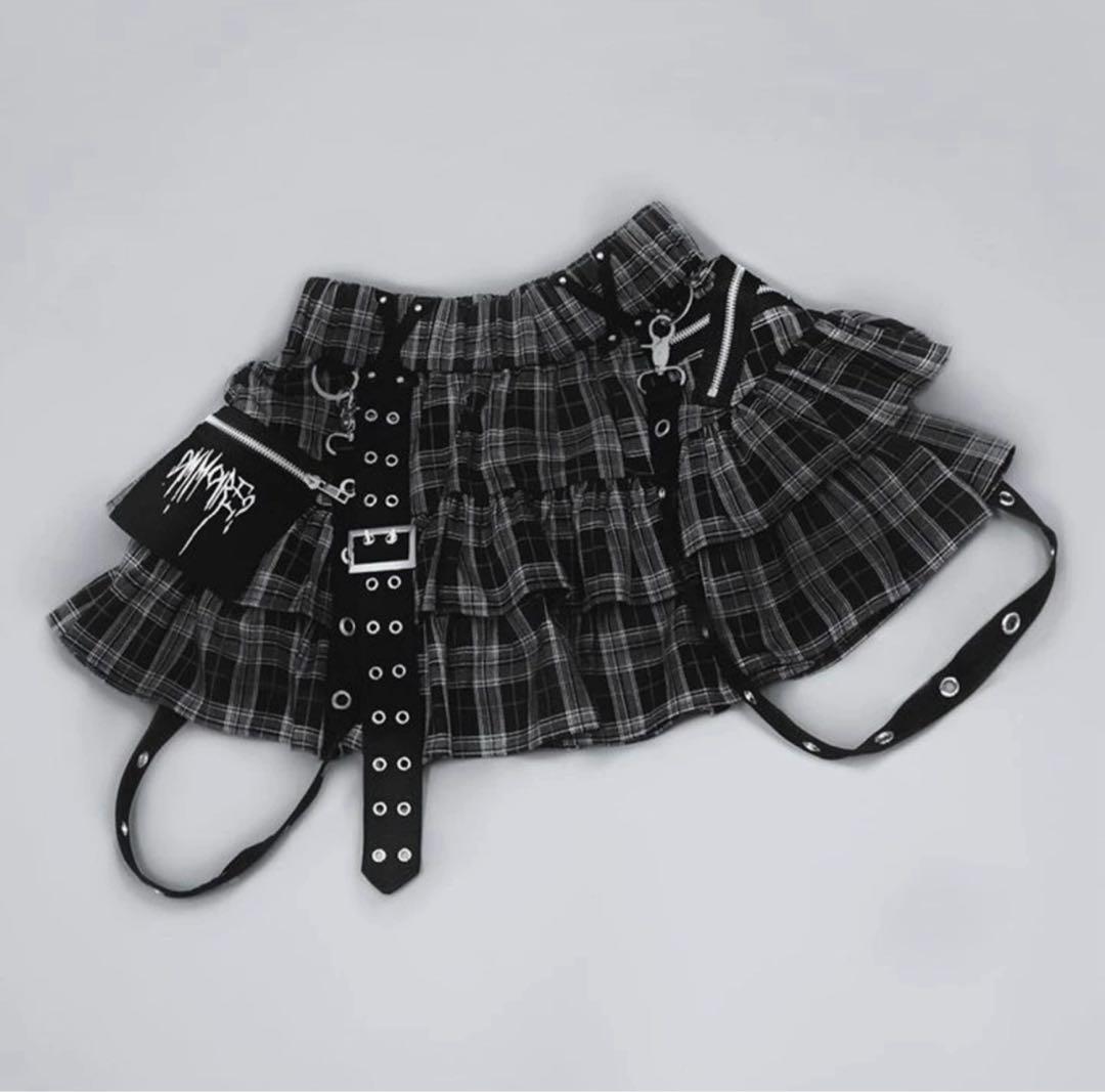 dimmoire PUNKフリルミニスカート【チェック】 - メルカリ