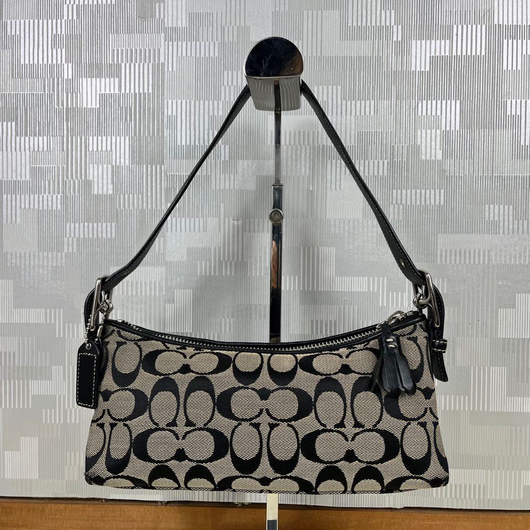 Coach コーチ アクセサリーポーチ グレー系 シグネチャー | Shop at