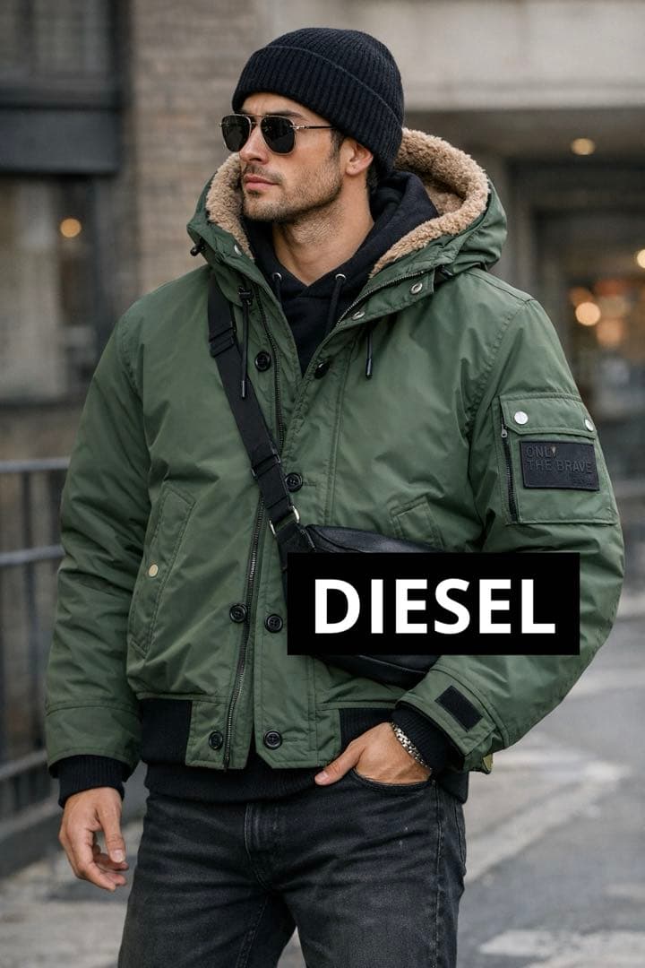 DIESEL ディーゼル N2B フライトジャケット Lサイズ カーキ Y2K - メルカリ