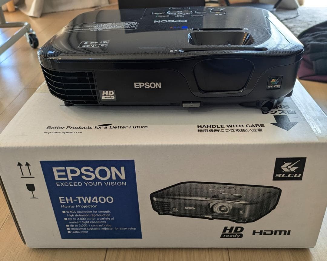 EPSON EH-TW400 プロジェクター 本体 稼働時間39時間 - メルカリ