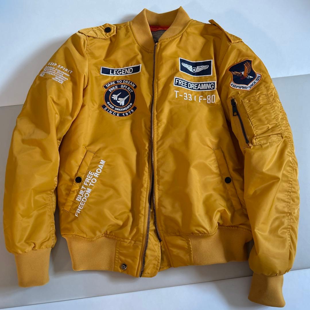 美品・トップガン】イエロー フライトジャケット T-33/F-80 - メルカリ