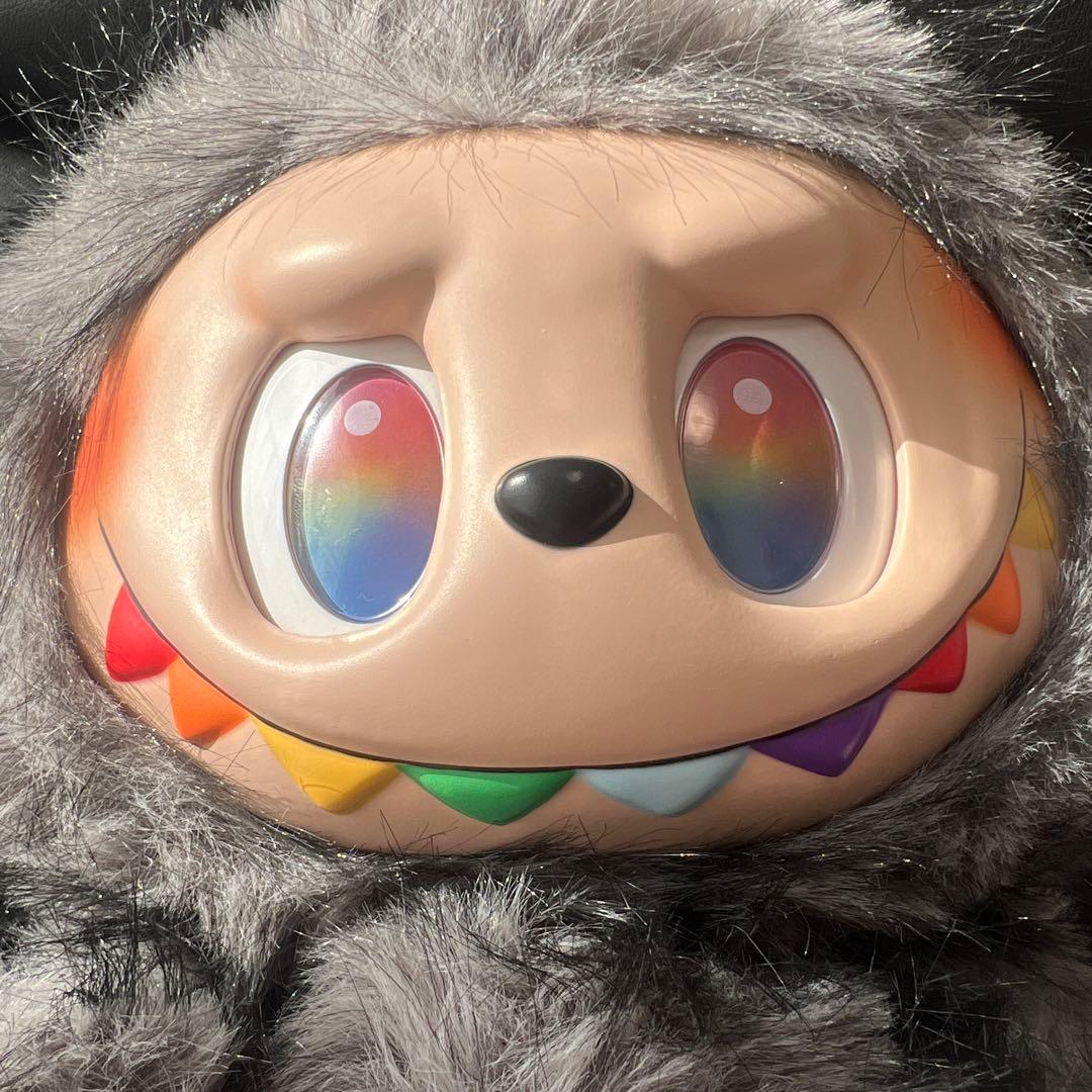 黒 ジモモ BIGサイズ ぬいぐるみ レア labubu ZIMOMO ラブブ - メルカリ