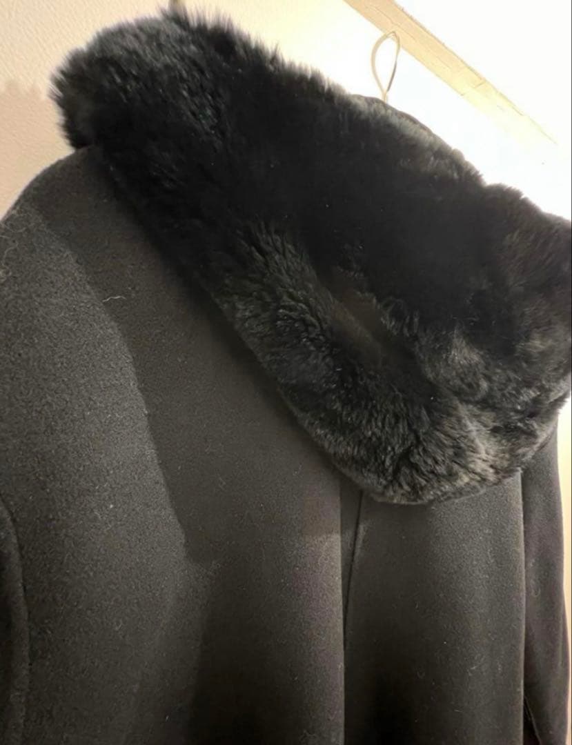 Ron Herman ロングコート レッキスファー ブラック サイズ2