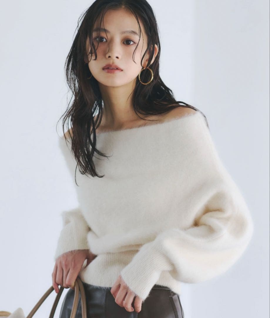 anuans ♡ ラクーンフォックスオフショルニットプルオーバー ラクーンフォックスオフショルニットプルオーバー