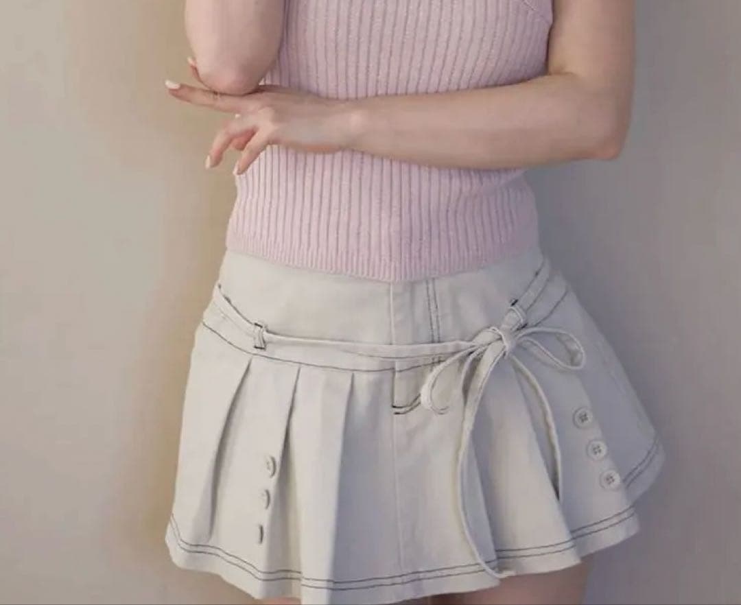 ANDMARYアンドマリー☆ Kika button mini skirt - メルカリ