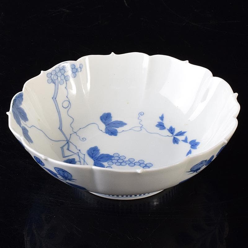 かず様専用 鍋島焼 藍鍋島 葡萄文 五寸皿 時代箱付 V R8114 - メルカリ