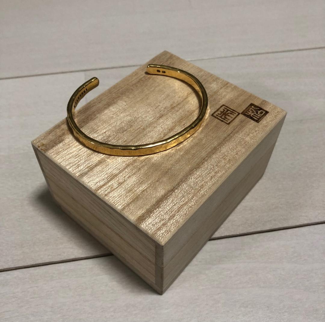 希少 市松 イチマツ 18K 金 ゴールド バングル ブレスレット - メルカリ
