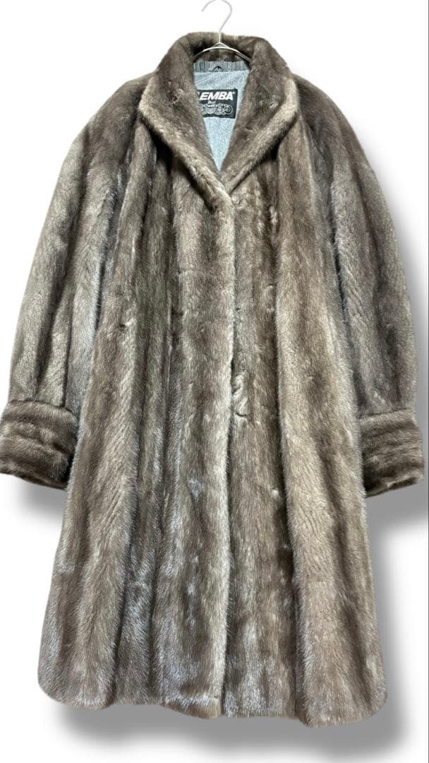 美品/EMBA/ブルーアイリス/ミンクファー/セミロングコート/15号 - メルカリ