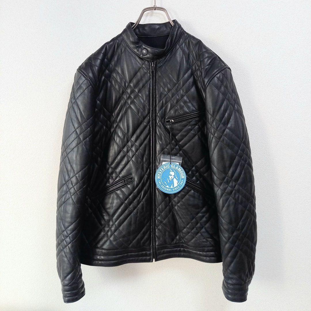 未使用タグ付き】ヒステリックグラマー キルティングレザージャケット
