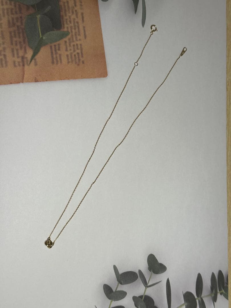 renoma ノットデザイン 750ゴールドネックレス 、ピアスのセット