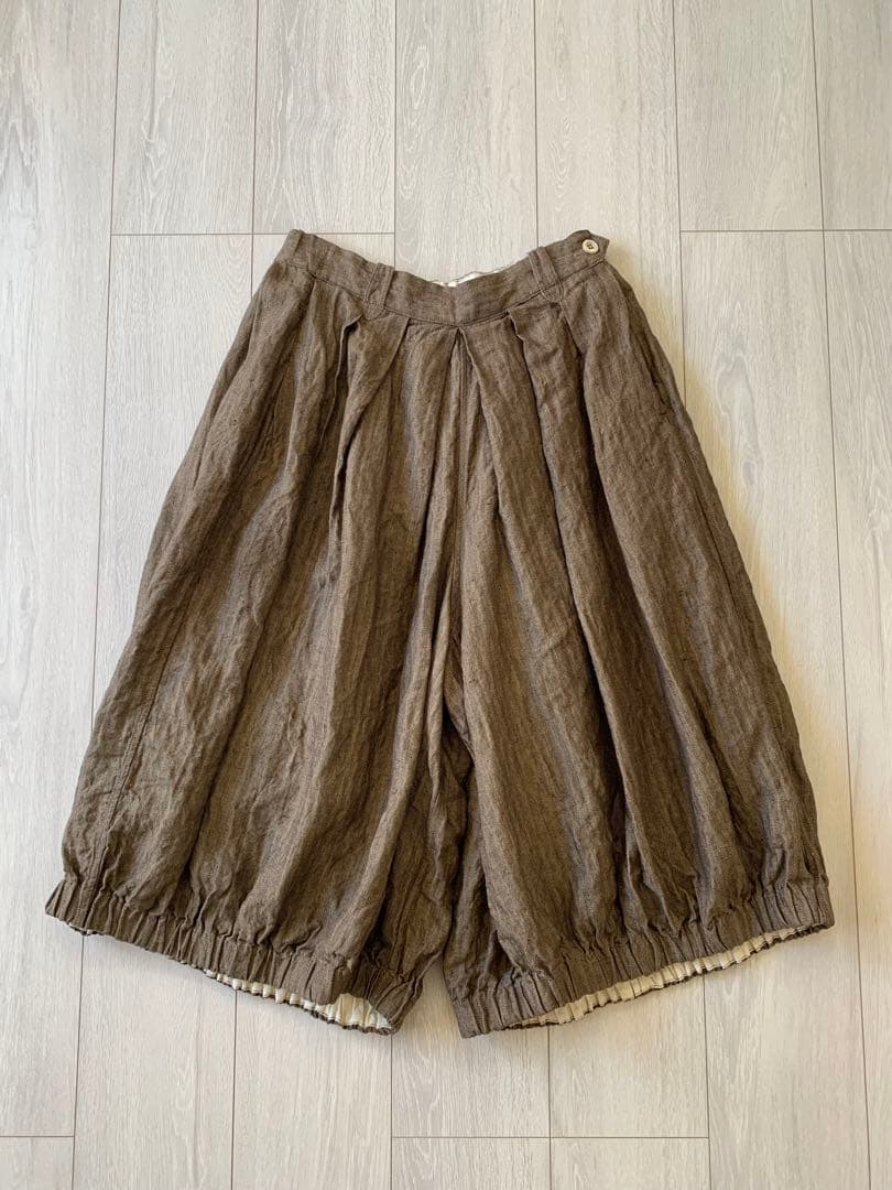 45R45rpmインドリネンツイルブルマパンツ loile side seam long pants