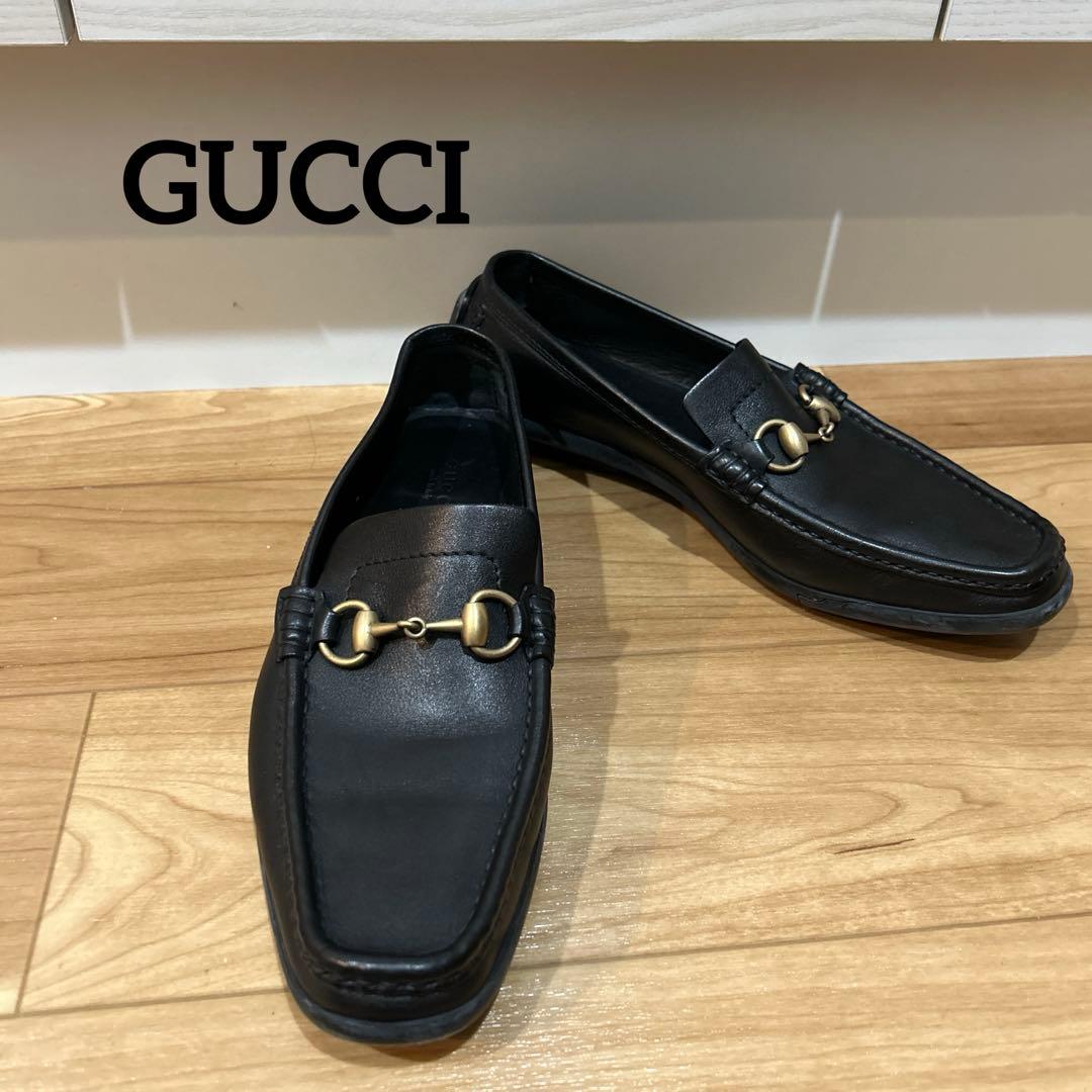 訳あり】GUCCI ローファー メンズ 25cm ブラック - メルカリ