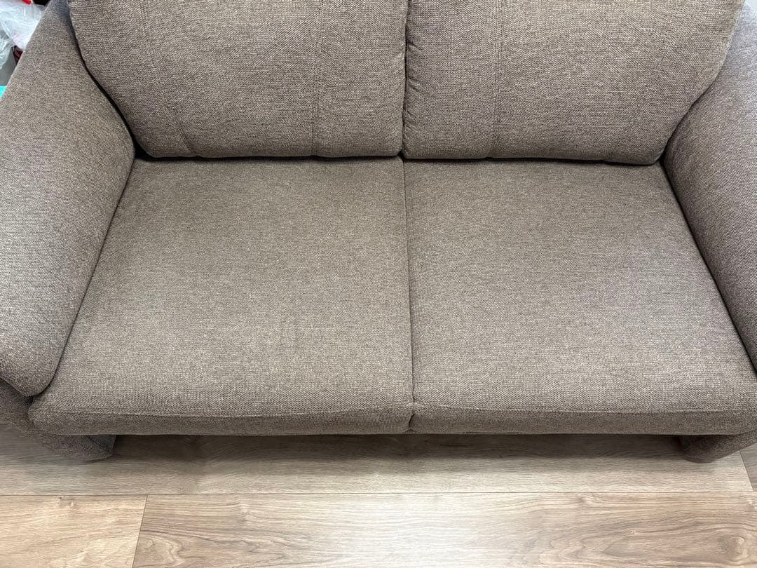美品】ニトリ 2人掛け布張りソファ(ナルタ 布KD BR) - メルカリ