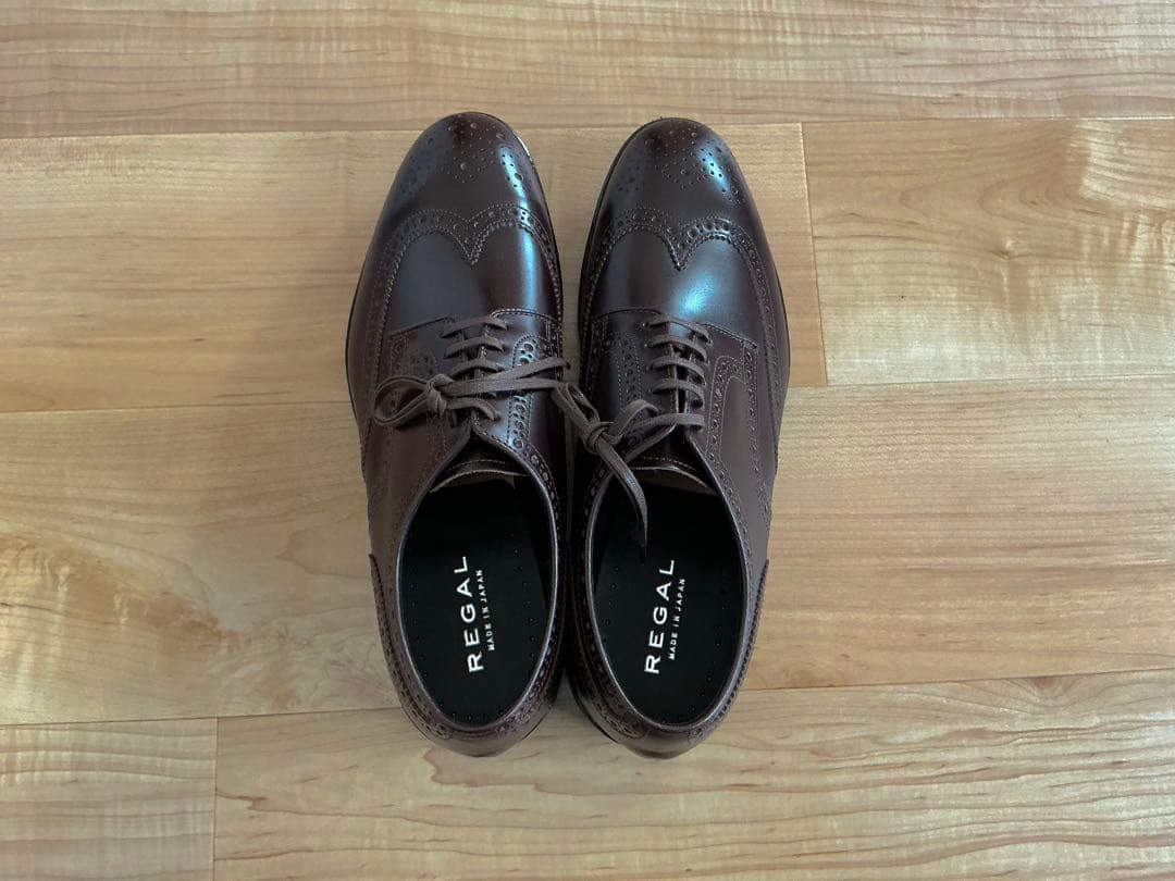 REGAL 15EL 26.5cm ダークブラウン レザーウィングチップシューズ