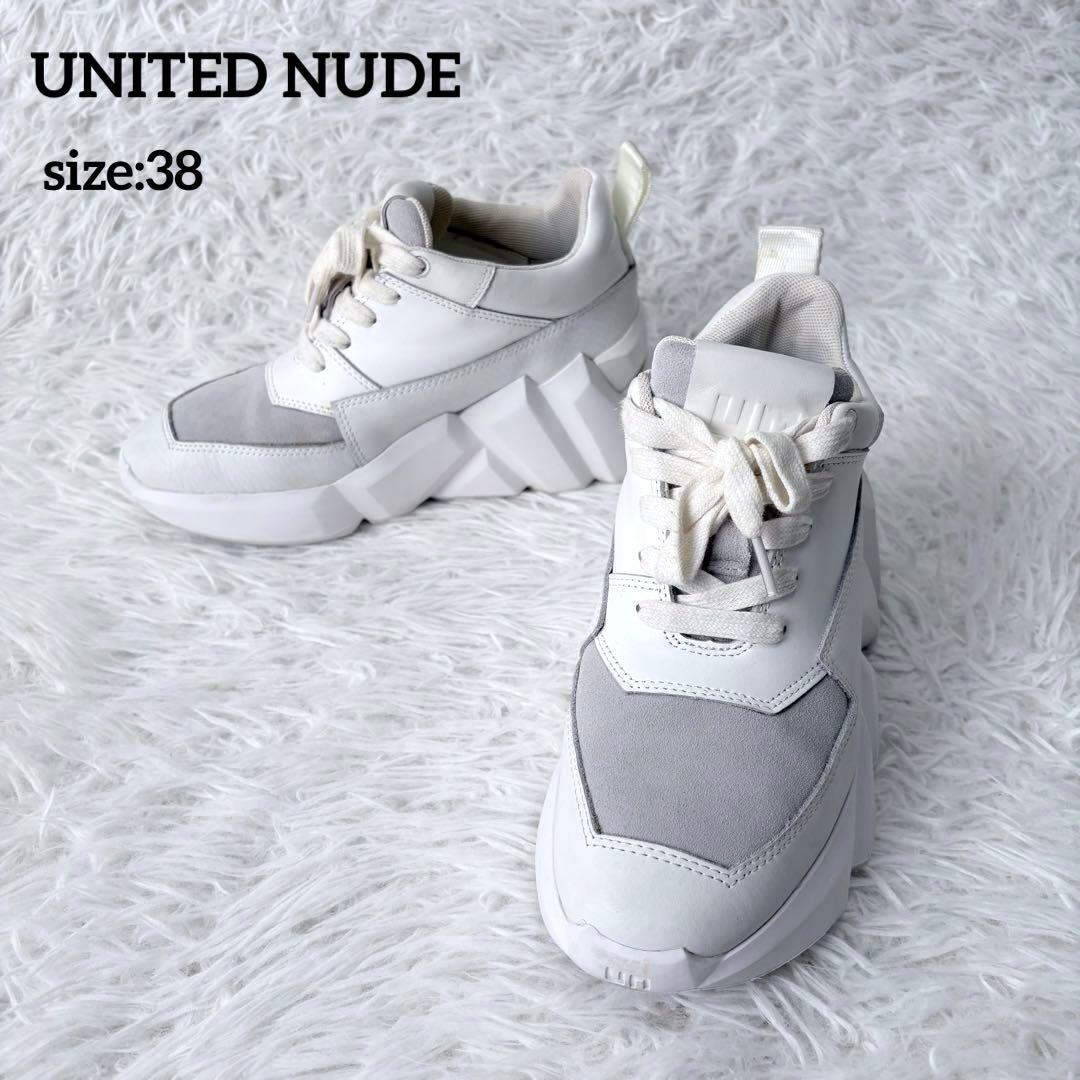 UNITED NUDE Space Kick Max 厚底スニーカー 白38 ユナイテッド ヌード UNITED NUDE Space Kick Max （White） -靴