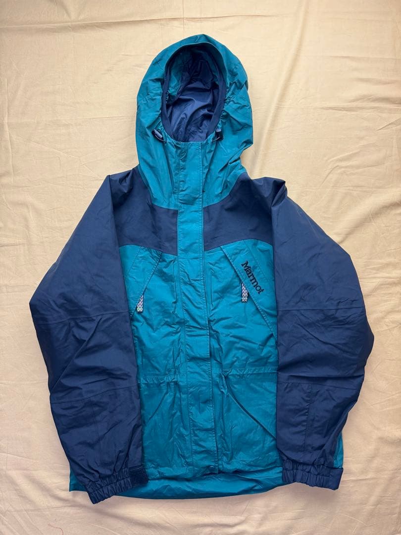 Marmot 90s GORE-TEX マウンテンパーカー グリーン　マーモット 90s マーモット ゴアテックス マウンテンパーカー ブルー グリーン L