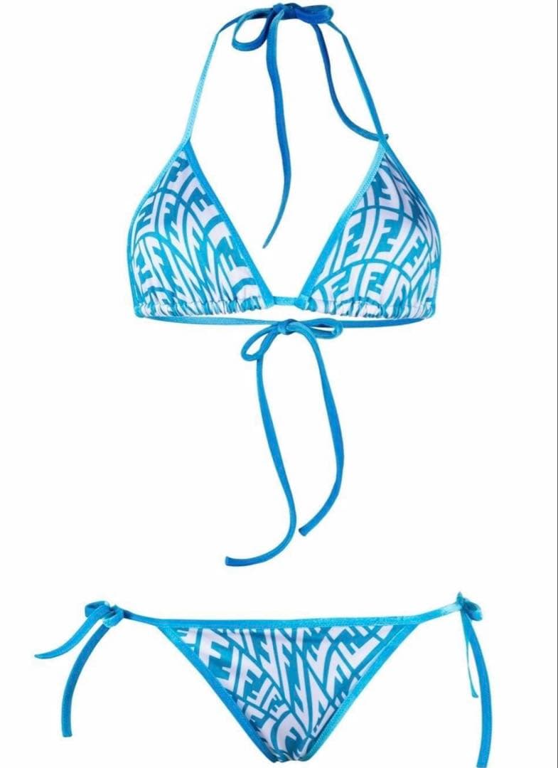 Fendi 幾何学模様 ビキニ 38 FENDI☆Bikini FFモチーフビキニ☆送料込 (FENDI/ビキニ