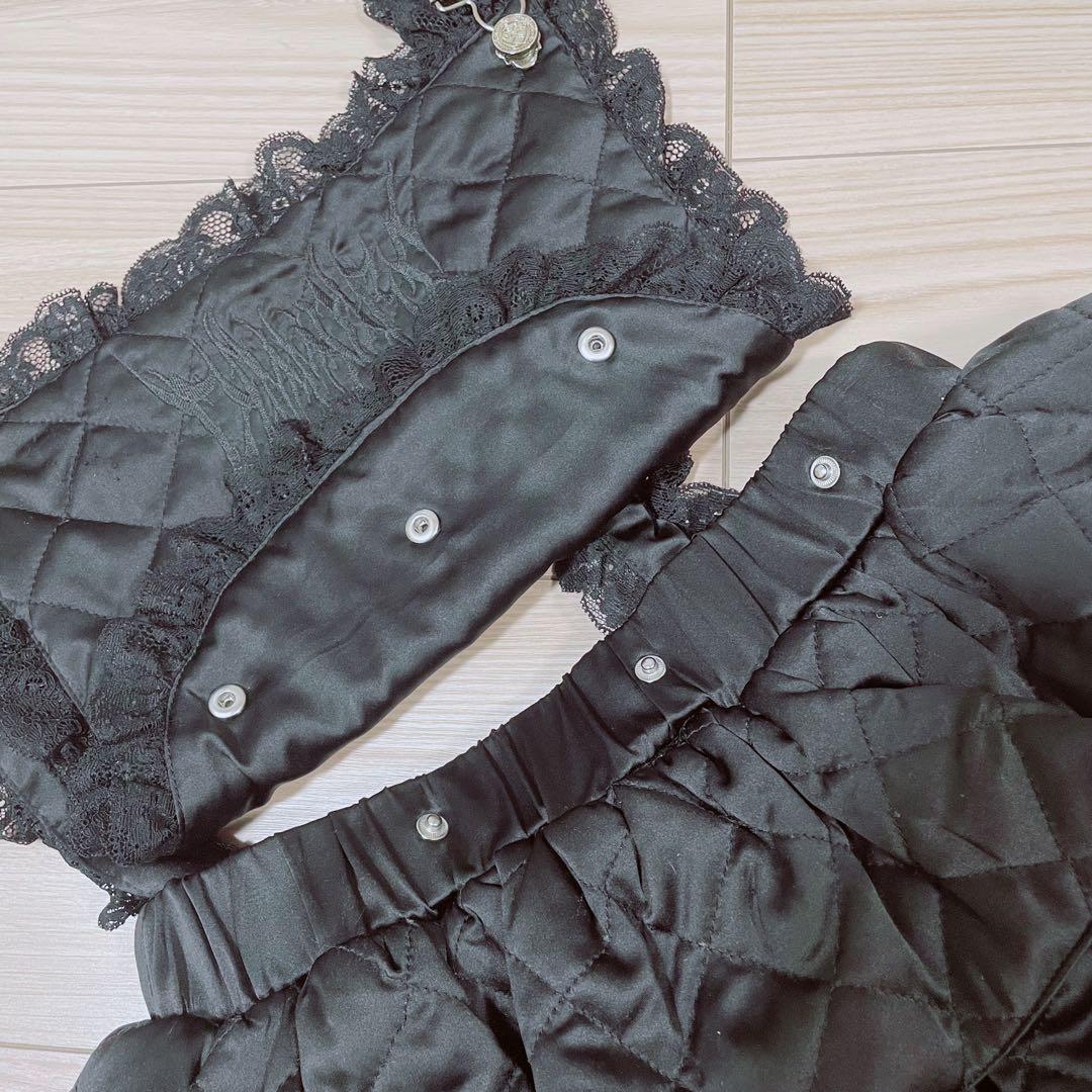 送料無料 美品 dimmoire キルティングサロペット ジャンバースカート