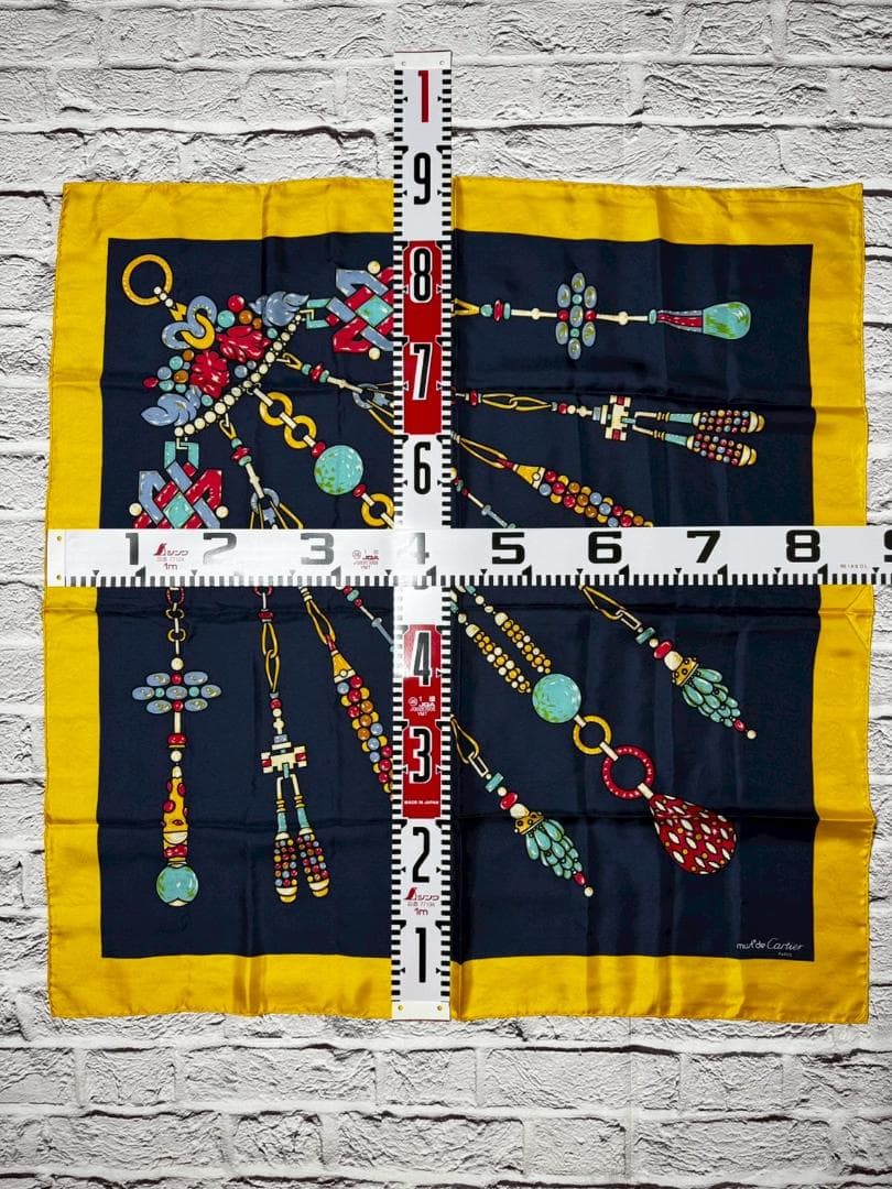 must de Cartier 宝石柄 スカーフ w0826-0203-7-5 - メルカリ