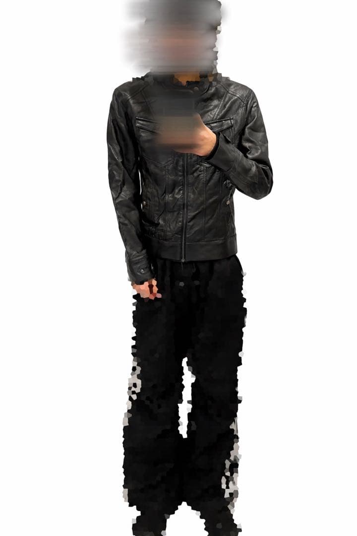 00s 本革 opium vkei y2k ギミック レザージャケット - メルカリ