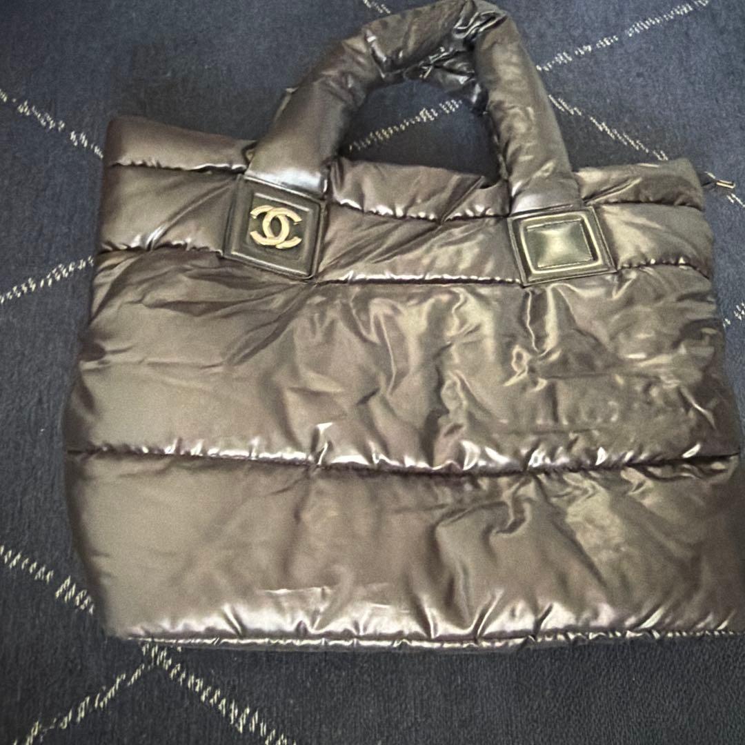 Chanel ナイロン トートバッグ 中古・古着通販】CHANEL (シャネル) ナイロントートバッグ ブラック