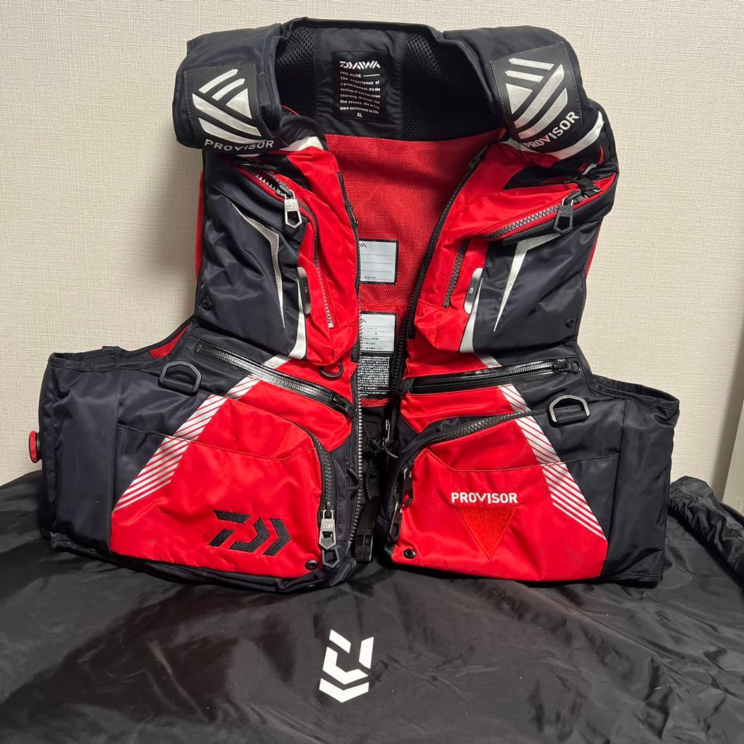 DAIWA PROVISOR フローティングジャケット M 黒/赤 - メルカリ