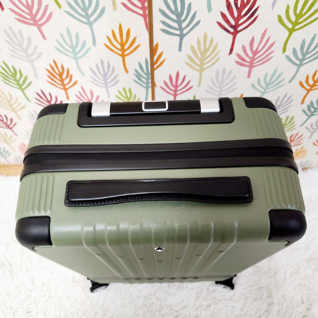 新品】MONTBLANC キャリーケース 34L カーキ 機内持込み可能 4輪