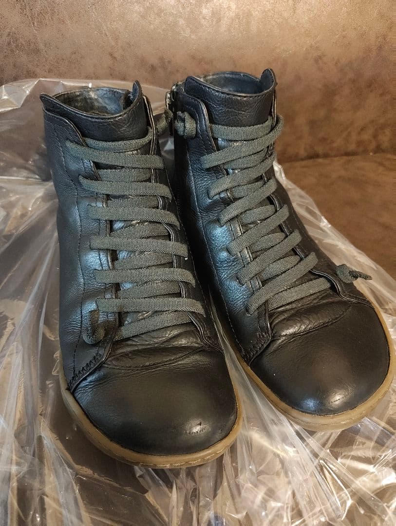 美品 カンペール ペウカミハイカット サイドジップ ブラック 38 カンペール CAMPER [カンペール] PEU CAMI / ハイカットシューズ