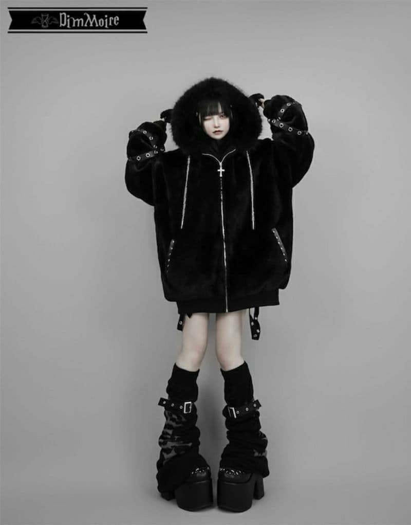 DimMoire ディムモアール BABY SHEEPファーパーカー Black - メルカリ