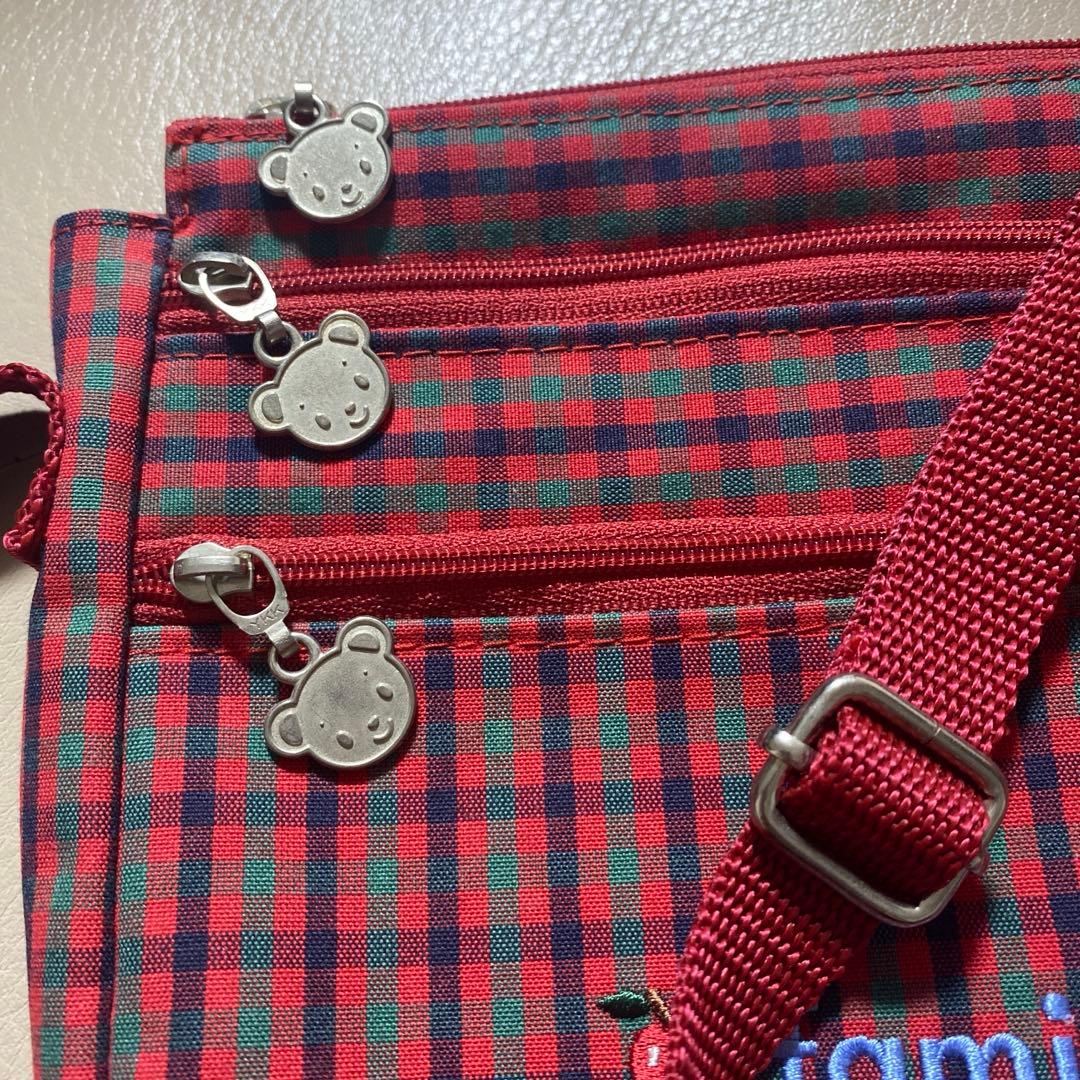 ☆未使用☆ファミリア 限定ショルダーバッグ レア 赤チェック